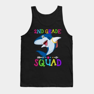 Shark Team 2nd Grade Squad Teacher Back Day School Tank Top